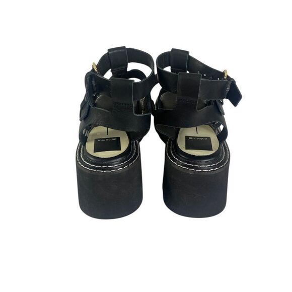 Dolce Vita 6.5 Gladiater sandals Bloomingdales black leather platform streetwear - Picture 4 of 7